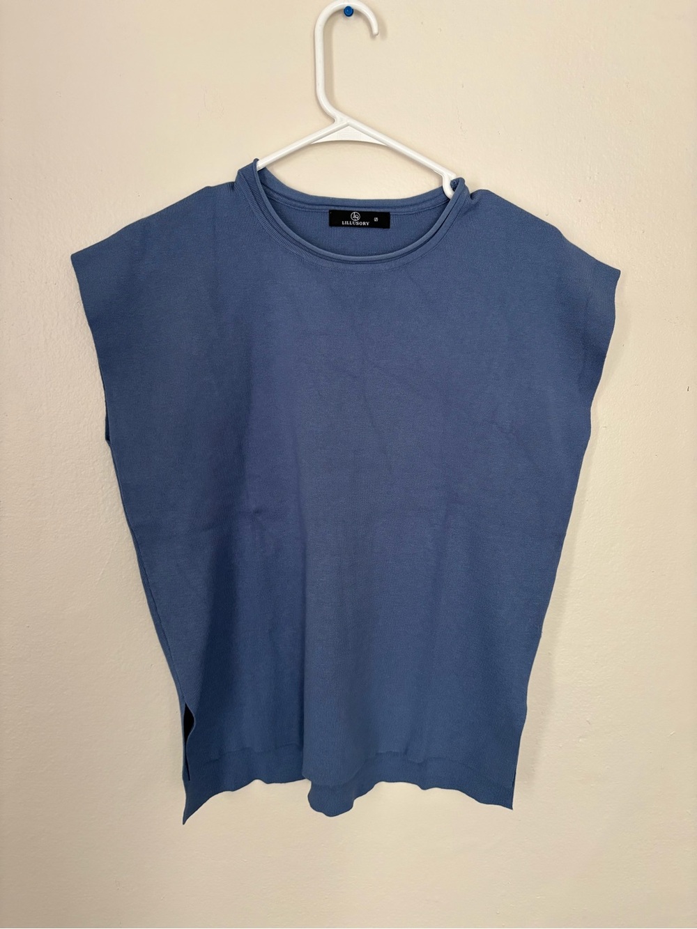 Matching Set Lilla P Women's Slate Blue Knit Tank Top with Sweatpants